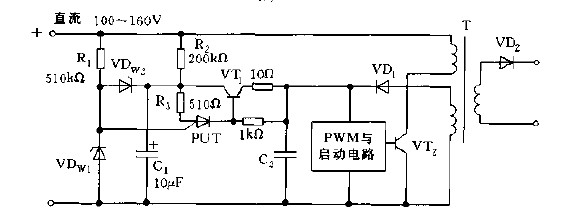 led開關(guān)電源軟啟動保護電路